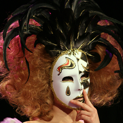 Actress with mask