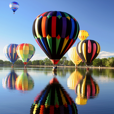 Hot air ballooning mass ascens